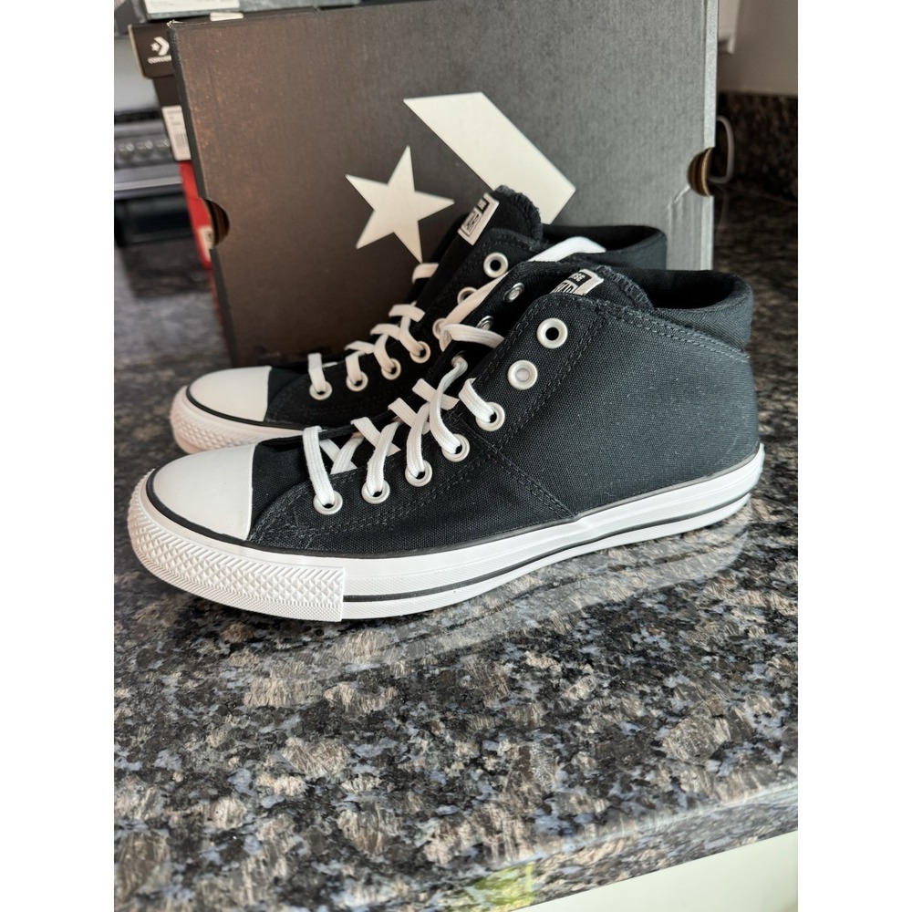Converse Chuck Taylor All Star High Street Hi Canvas Sneaker Black 151041F Sz 10